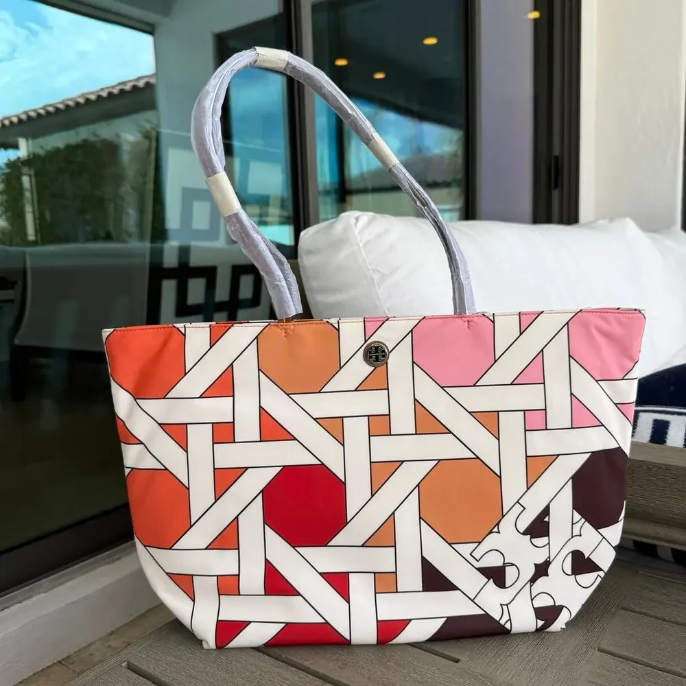 Bundle‼️Tory Burch Nylon Large Tote 176043 & Cosmetic Case 175895